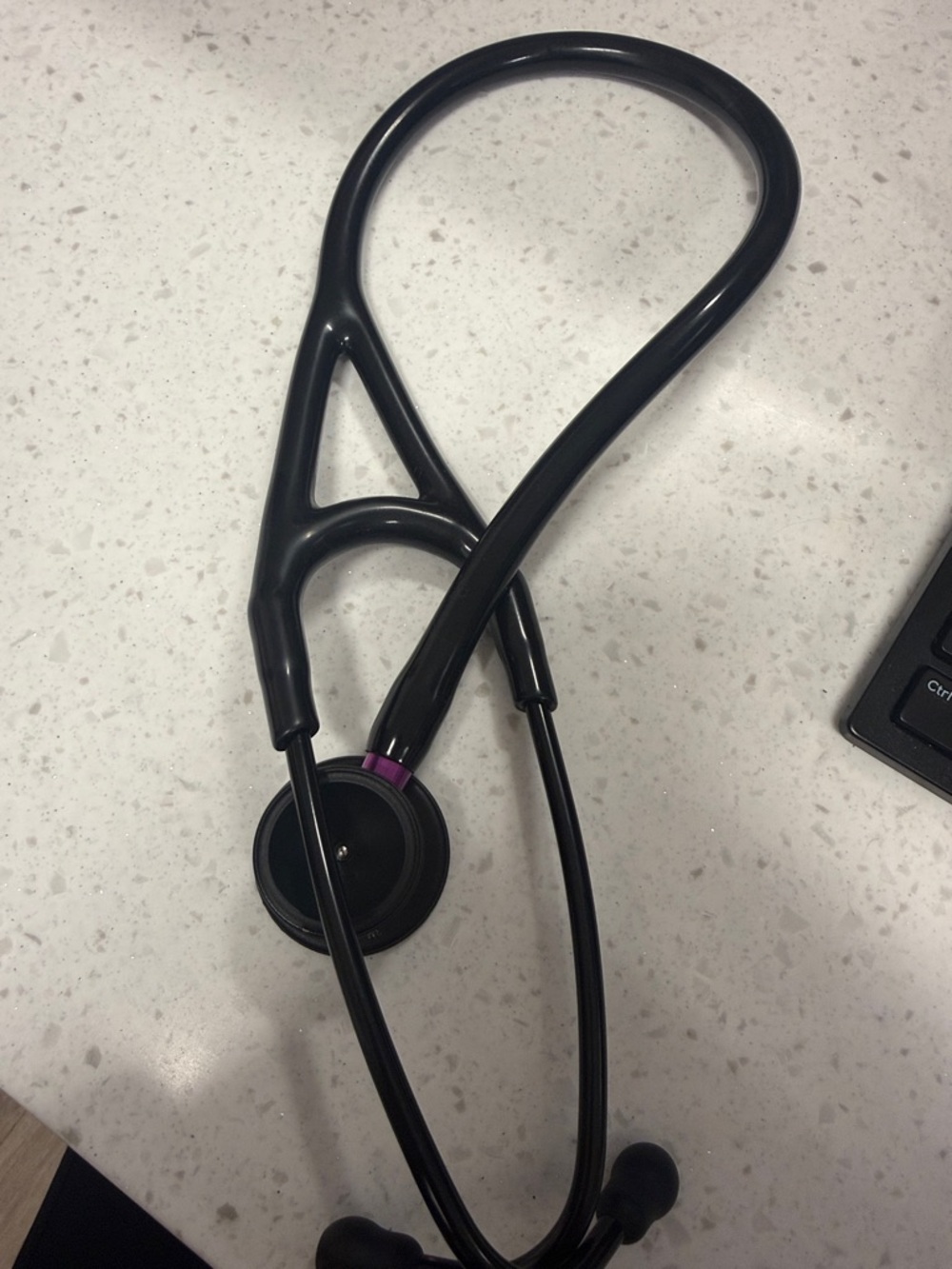 Black Stethoscope with Purple Accent